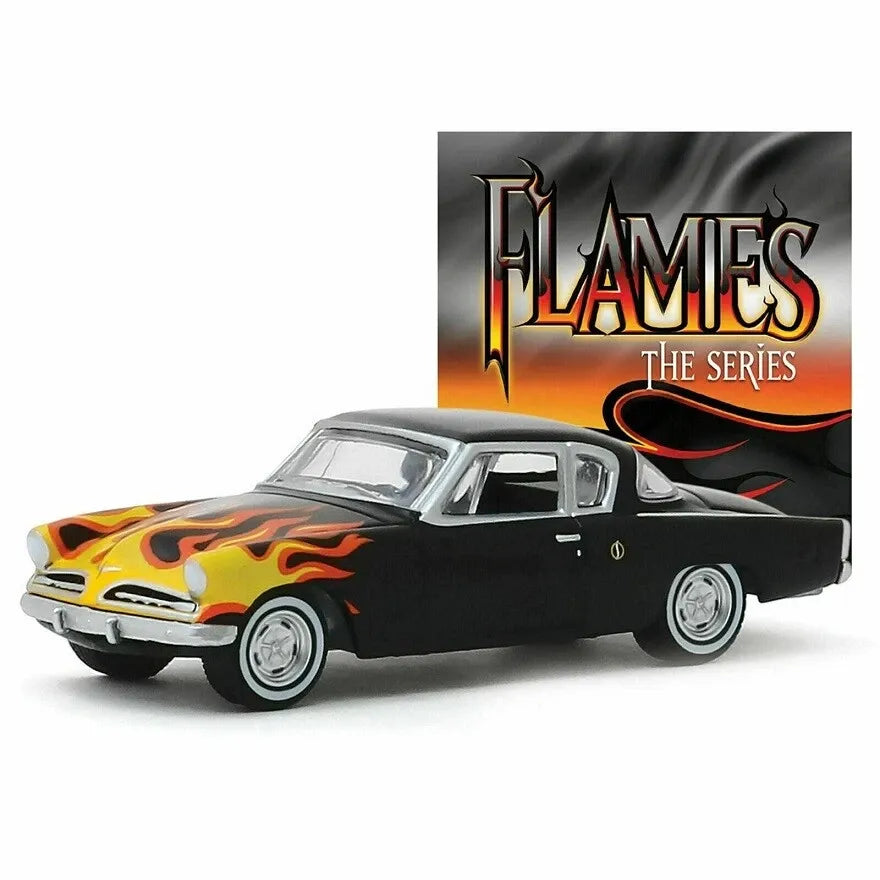 GREENLIGHT 1954 STUDEBAKER CHAMPION BLACK WITH FLAMES