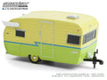 GREENLIGHT 1962 SHASTA AIRFLYTE YELLOW & GREEN WITH BLUE STRIPE