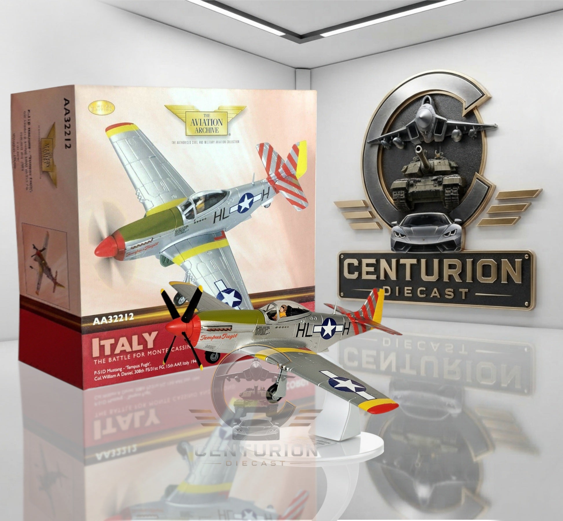 CORGI P-51D MUSTANG USAAF 31ST FG "TEMPUS FUGIT" WILLIAM DANIEL ITALY 1944