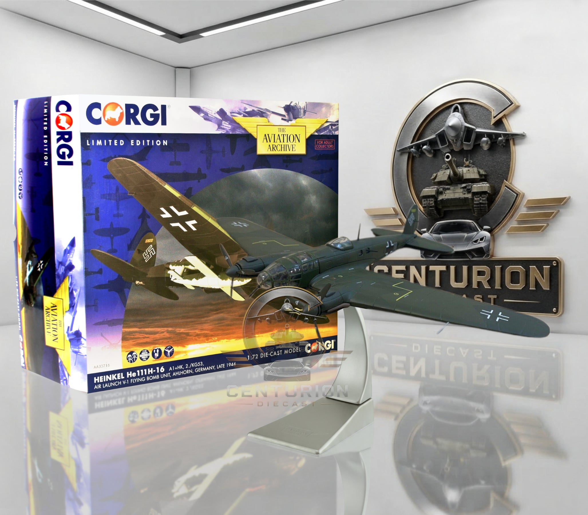CORGI HE-111H-16 A1+HK 2./KG53 AIR LAUNCH V-1 FLYING BOMB UNIT AHLHORN GERMANY LATE 1944