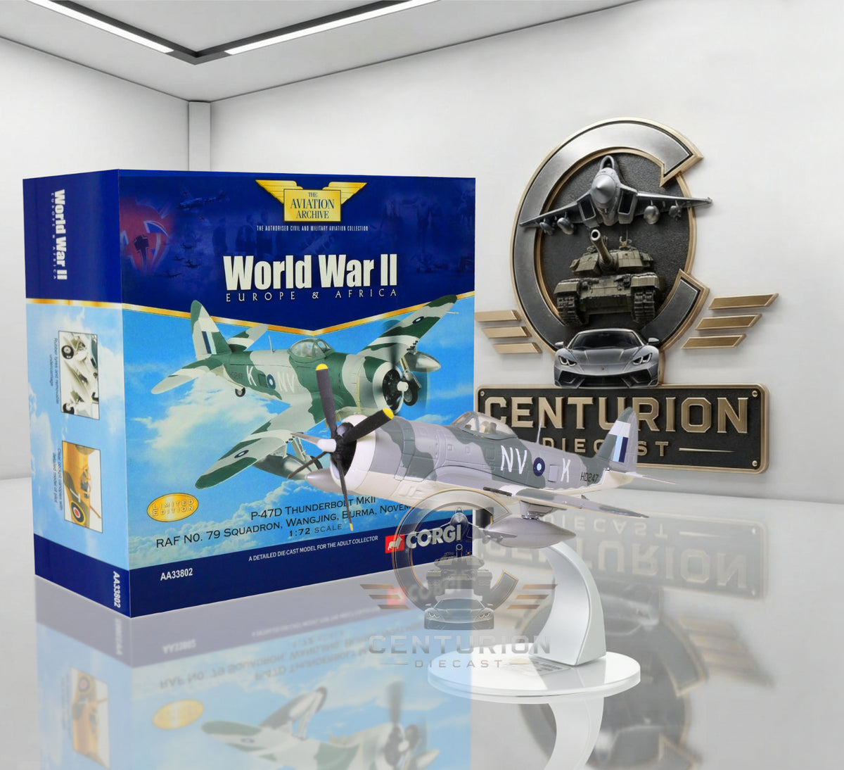 CORGI P-47D THUNDERBOLT RAF No.79 SQUADRON WANJING BURMA 1944