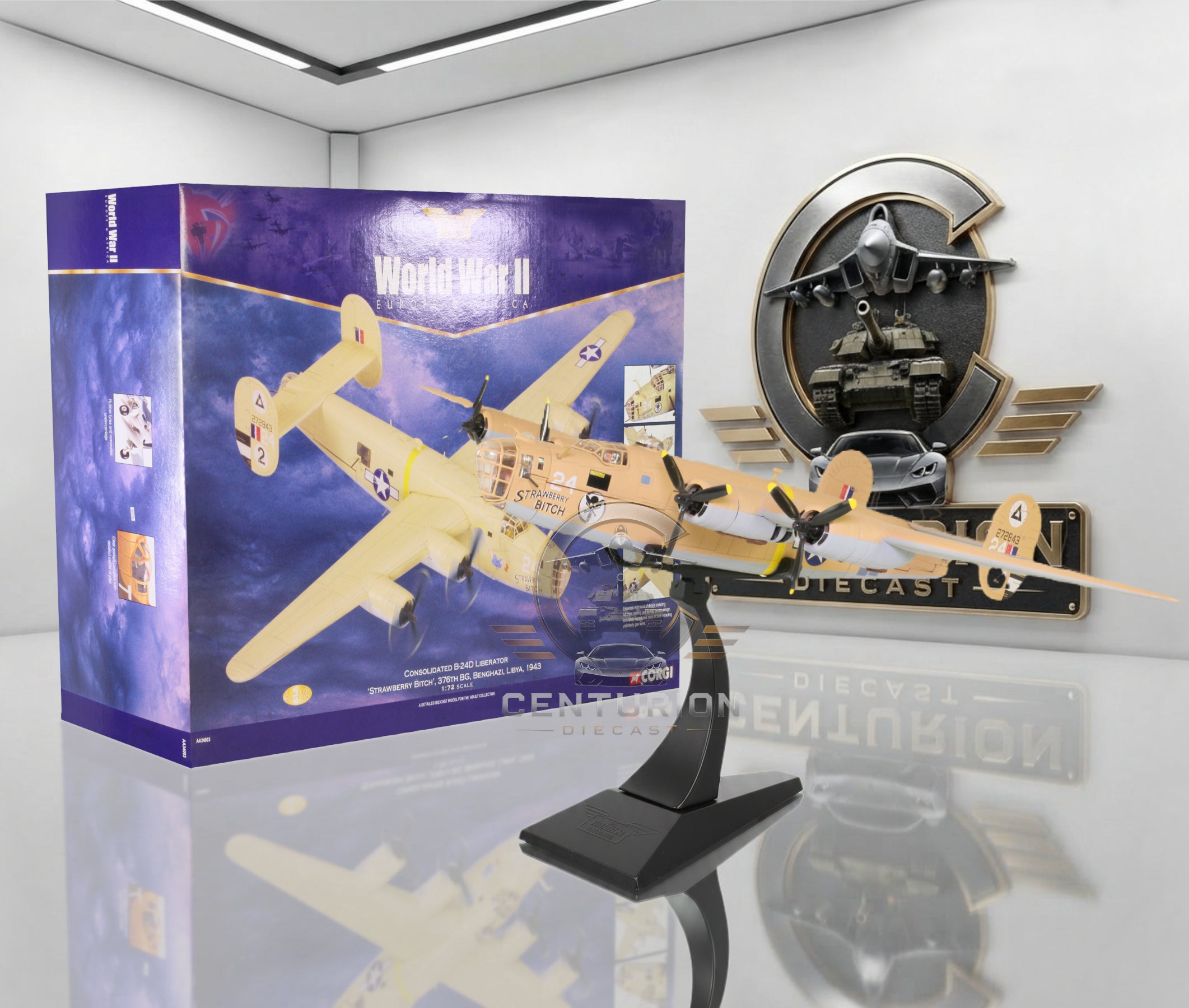 CORGI B-24D LIBERATOR USAAF "STRAWBERRY BITCH" PLOESTI RAID 1943