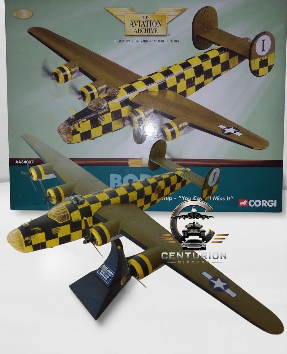 CORGI B-24D LIBERATOR USAAF FORMATION ASSEMBLY SHIP "YOU CAWN'T MISS IT" RAF BUNGAY ENGLAND 1944