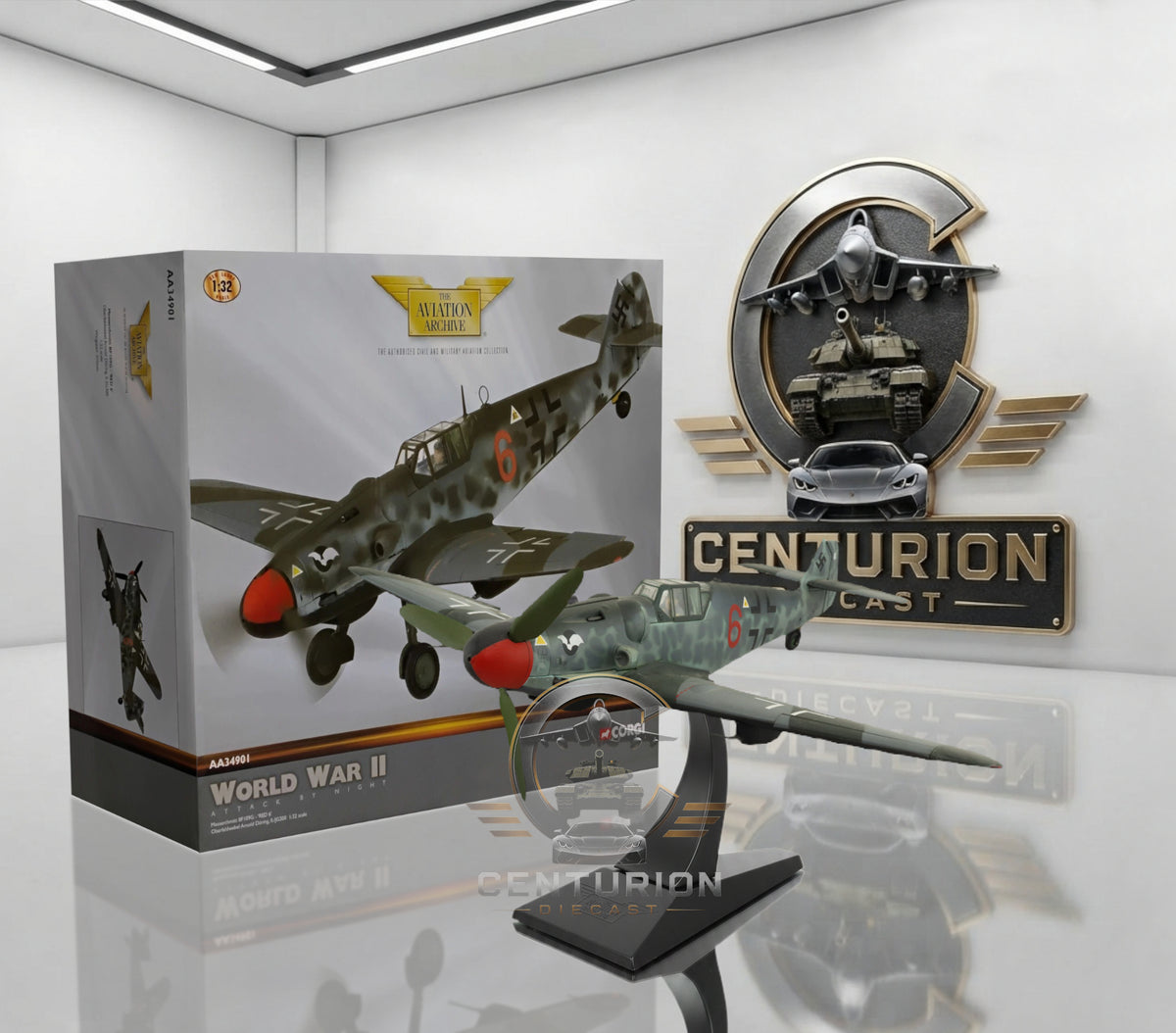 CORGI BF 109G “RED 6” OBERFELDWEBEL ARNOLD DÖRING II./JG 300 GERMANY, AUGUST 1943