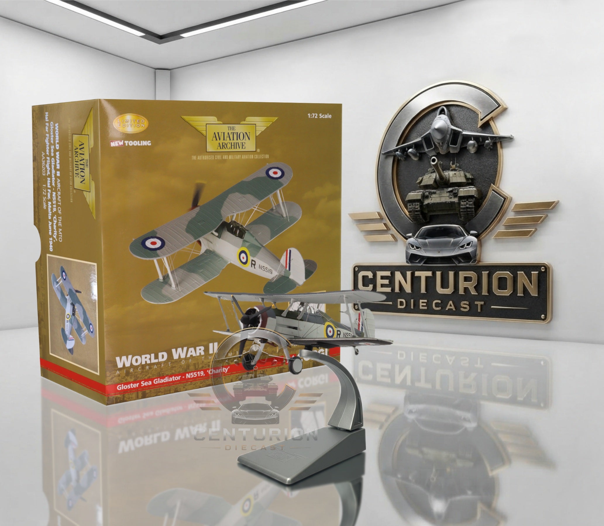 CORGI SEA GLADIATOR RAF HAL FAR FIGHTER FLIGHT "CHARITY" P. W. HARTLEY MALTA 1940