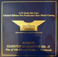 CORGI GLOSTER GLADIATOR MK.II RAW METAL CASTING