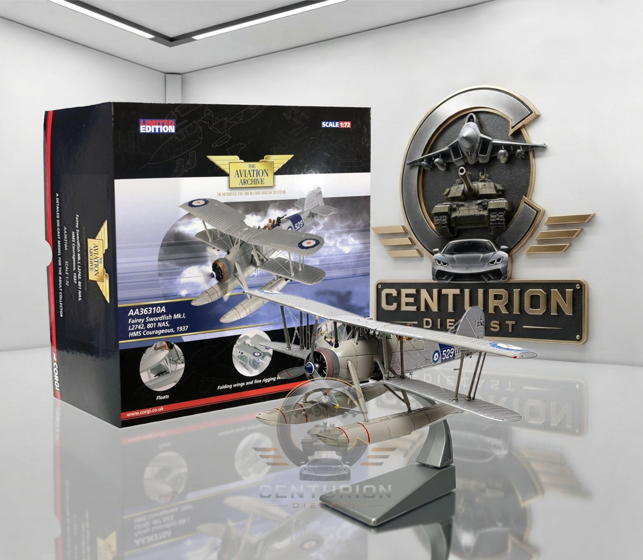 CORGI FAIREY SWORDFISH MK I RNFAA HMS COURAGEOUS 1937