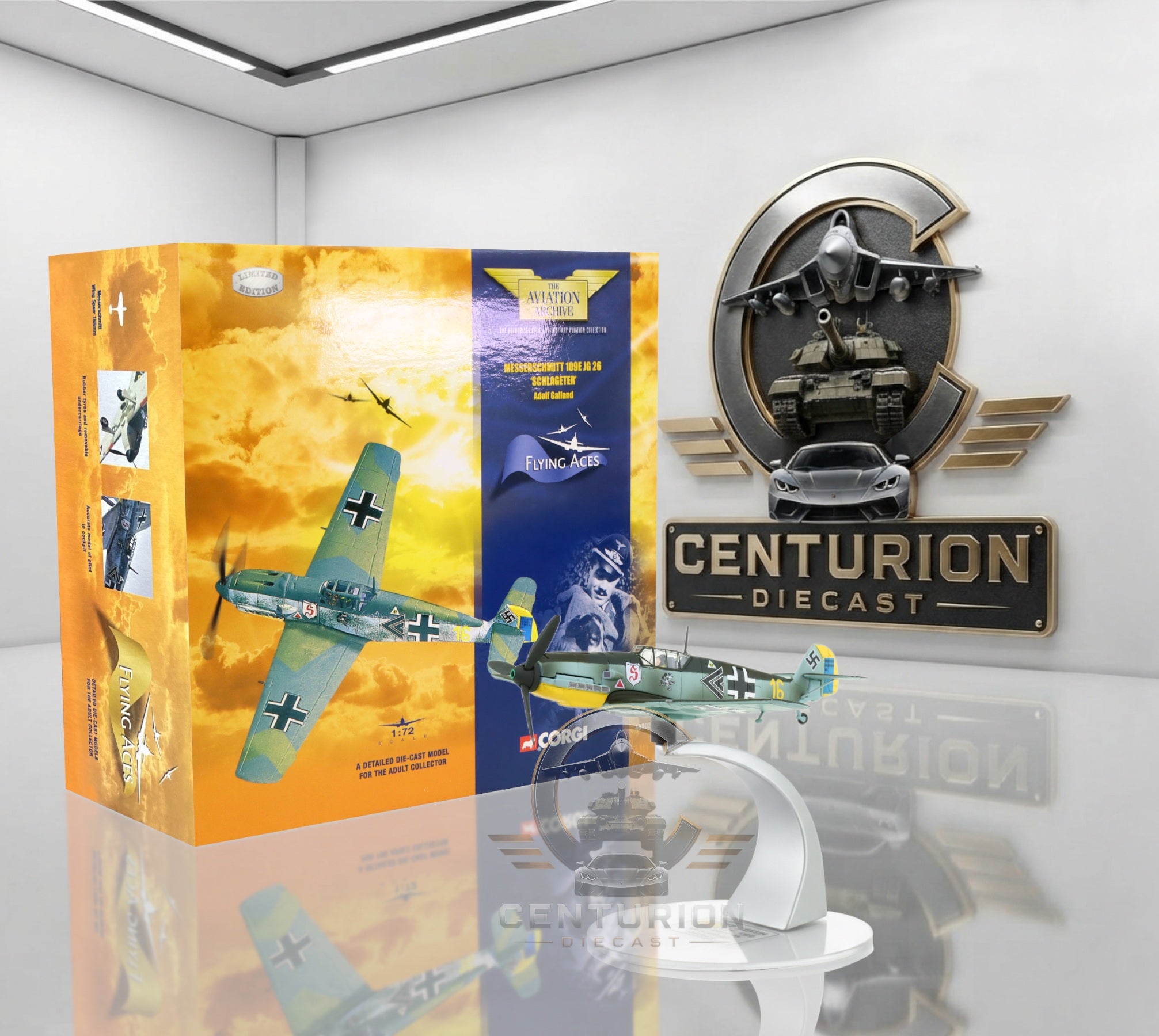 CORGI BF 109E-4 LUFTWAFFE JG 26 "SCHLAGETER" MAJOR ADOLF GALLAND FRANCE 1940