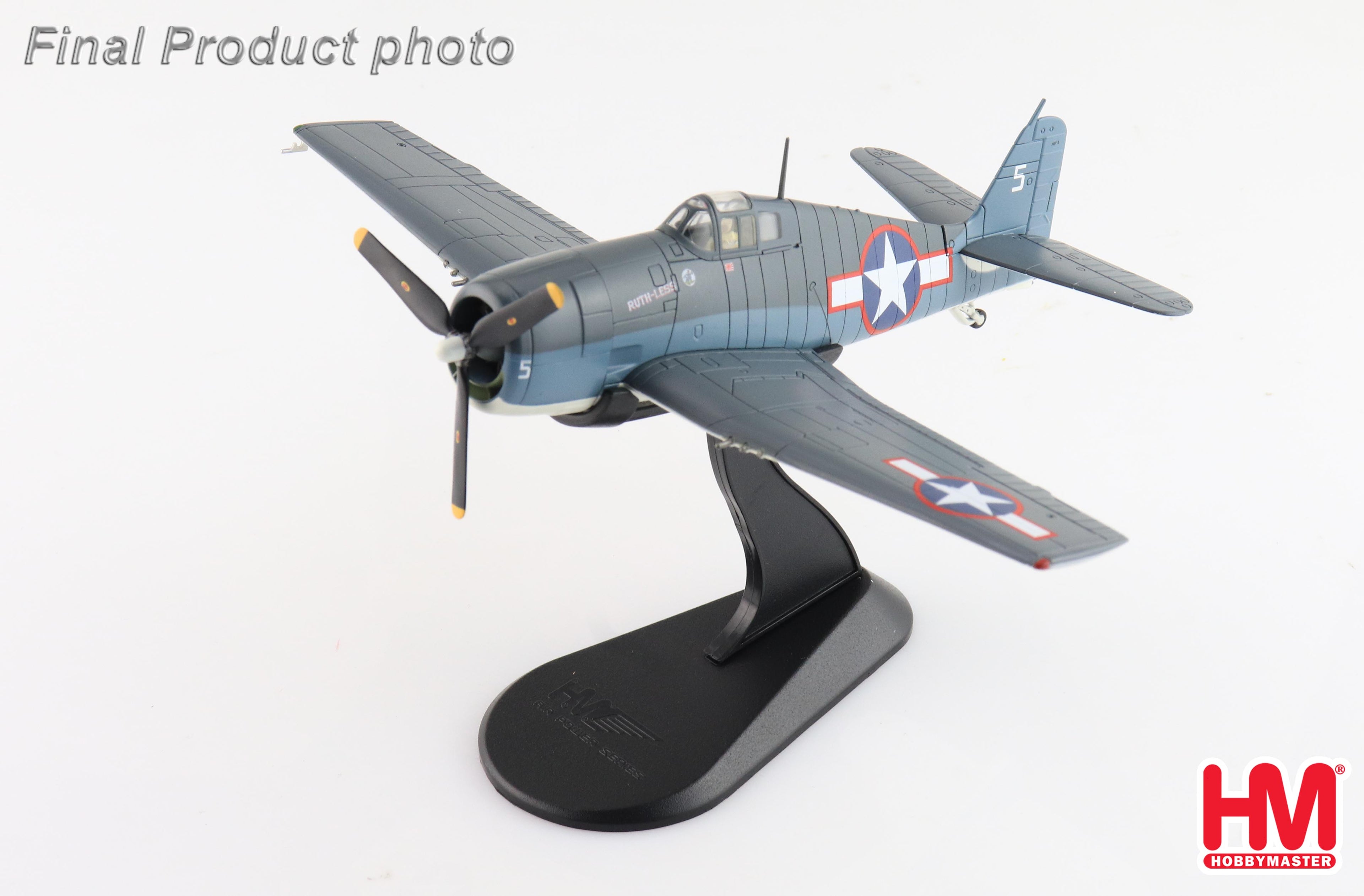 HOBBY MASTER GRUMMAN F6F-3 HELLCAT "WHITE 5" LT. OSCAR CHENOWETH VF-38 "RUTH-LESS"