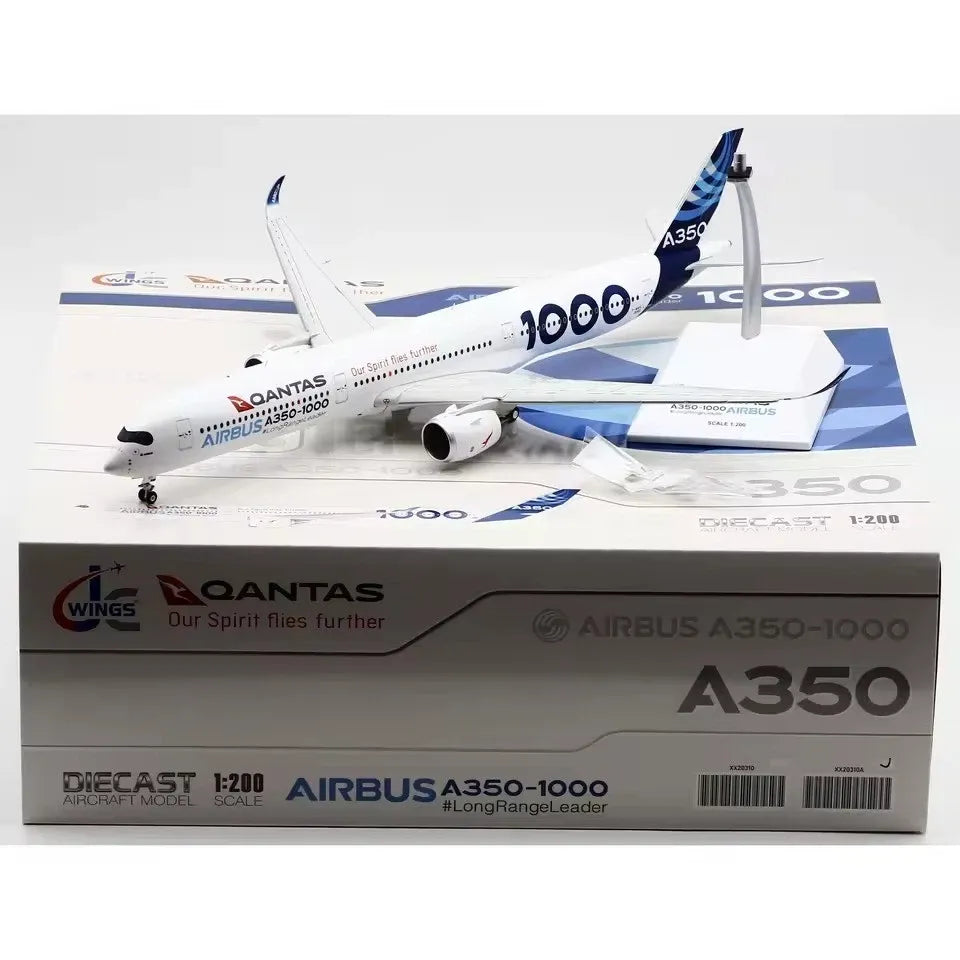 JC WINGS A350-100 AIRBUS HOUSE COLOURS/QANTAS "OUR SPIRIT FLIES FURTHER" (FLAPS DOWN) REG: F-WMIL