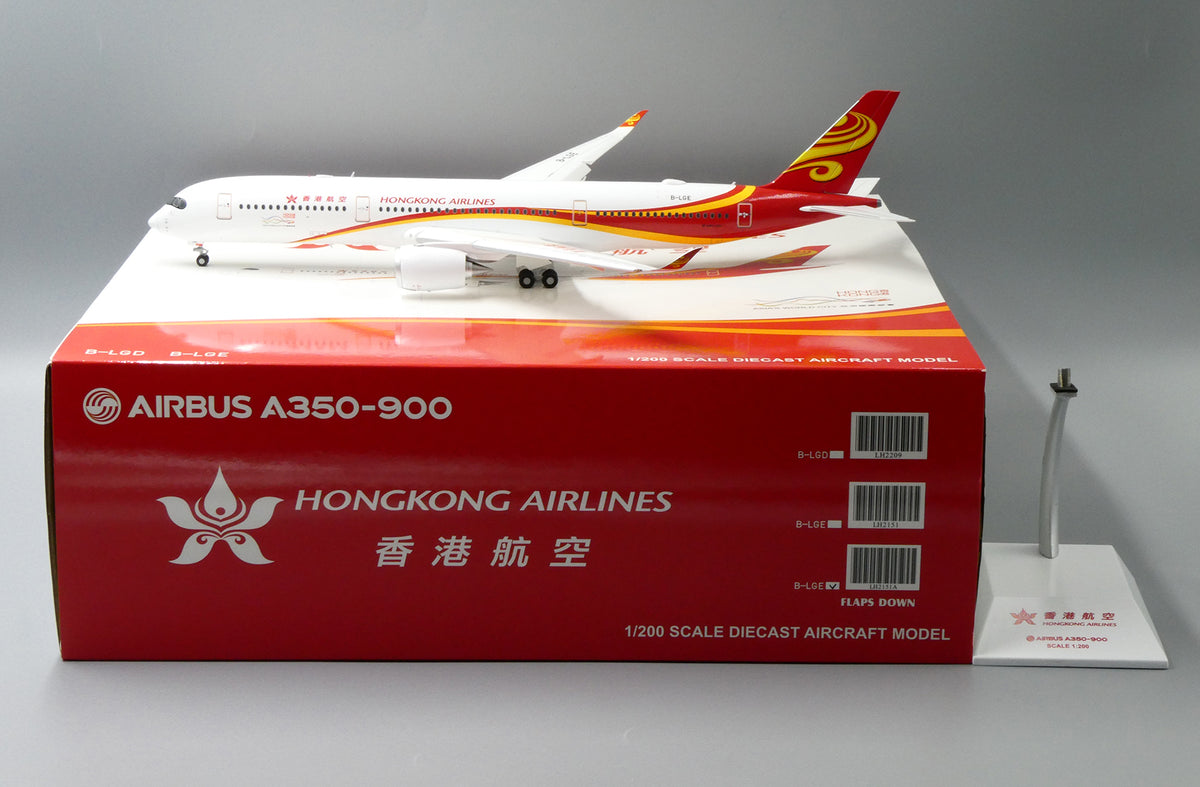 JC WINGS A350 HONG KONG AIRLINES (FLAPS DOWN) REG: B-LGE
