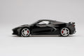 TOPSPEED 2020 CORVETTE STINGRAY BLACK WITH MIDNIGHT GRAY STRIPE (RESIN)