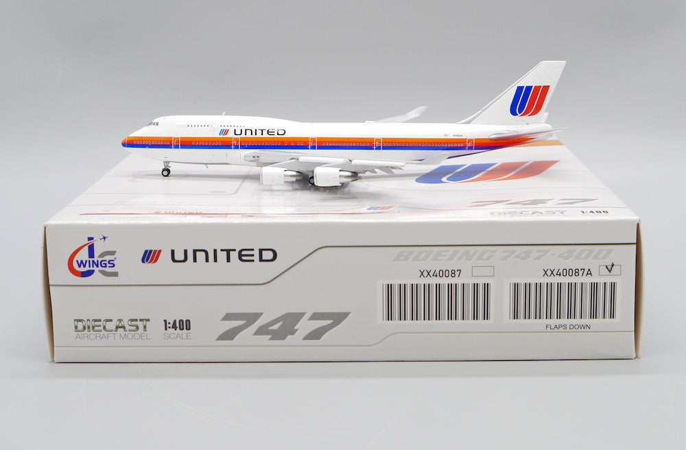 JC WINGS B747-400 UNITED AIRLINES (FLAPS DOWN) REG: N183UA